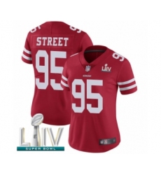Women's San Francisco 49ers #95 Kentavius Street Red Team Color Vapor Untouchable Limited Player Super Bowl LIV Bound Football Jersey