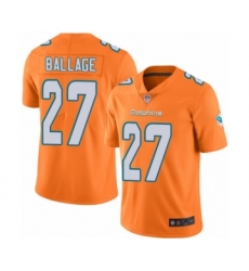 Men's Miami Dolphins #27 Kalen Ballage Limited Orange Rush Vapor Untouchable Football Jersey