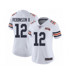 Women's Chicago Bears #12 Allen Robinson White 100th Season Limited Football Jersey