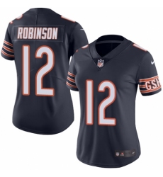 Women's Nike Chicago Bears #12 Allen Robinson Navy Blue Team Color Vapor Untouchable Limited Player NFL Jersey
