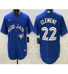 Men's Toronto Blue Jays #22 Ernie Clement Blue Cool Base Jersey