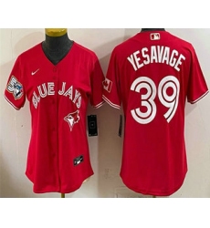 Women's Toronto Blue Jays #39 Trey Yesavage Red 50 Seasons Stitched Jersey