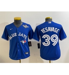 Youth Toronto Blue Jays #39 Trey Yesavage Royal 2025 World Series Cool Base Stitched Baseball Jersey