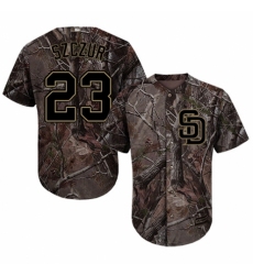 Men's Majestic San Diego Padres #23 Matt Szczur Authentic Camo Realtree Collection Flex Base MLB Jersey