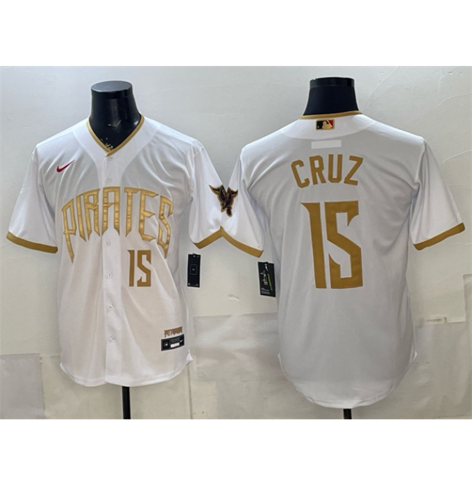 Men's Pittsburgh Pirates #15 Oswin Appollis White 2026 City Connect Stadium Stitched Baseball Jersey