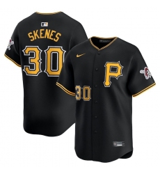 Men's Pittsburgh Pirates #30 Paul Skenes Nike Black Alt Limited Baseball Jersey