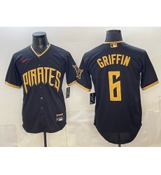 Men's Pittsburgh Pirates #6 Konnor Griffin Black 2026 City Connect Stadium Stitched Baseball Jersey