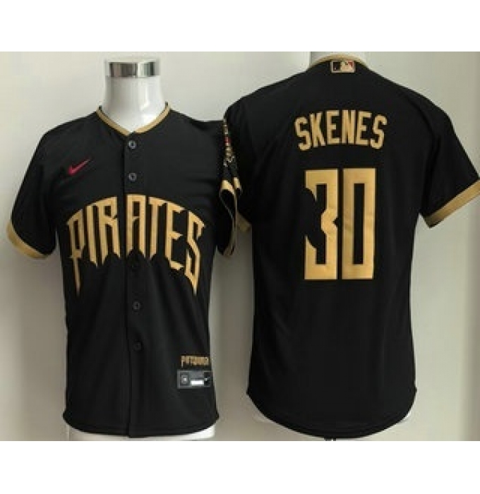 Youth Pittsburgh Pirates #30 Paul Skenes Black 2026 City Connect Stadium Jersey