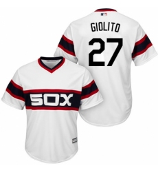 Men's Majestic Chicago White Sox #27 Lucas Giolito Replica White 2013 Alternate Home Cool Base MLB Jersey