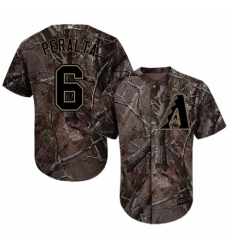 Youth Majestic Arizona Diamondbacks #6 David Peralta Authentic Camo Realtree Collection Flex Base MLB Jersey