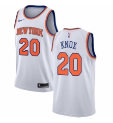 Men's Nike New York Knicks #20 Kevin Knox Authentic White NBA Jersey - Association Edition