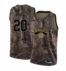 Men's Nike New York Knicks #20 Kevin Knox Swingman Camo Realtree Collection NBA Jersey