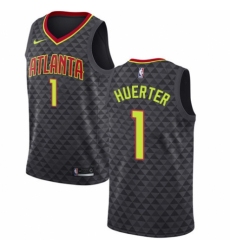 Men's Nike Atlanta Hawks #1 Kevin Huerter Authentic Black NBA Jersey - Icon Edition