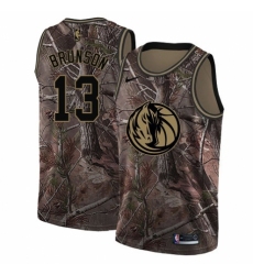 Youth Nike Dallas Mavericks #13 Jalen Brunson Swingman Camo Realtree Collection NBA Jersey