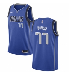 Women's Nike Dallas Mavericks #77 Luka Doncic Swingman Royal Blue Road NBA Jersey - Icon Edition