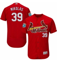 Men's Majestic St. Louis Cardinals #39 Miles Mikolas Red Alternate Flex Base Authentic Collection MLB Jersey
