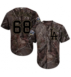 Men's Majestic Los Angeles Dodgers #68 Ross Stripling Authentic Camo Realtree Collection Flex Base 2018 World Series MLB Jersey