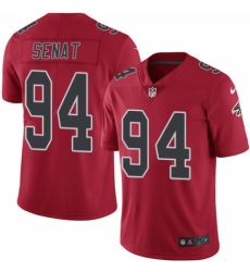 Youth Nike Atlanta Falcons #94 Deadrin Senat Limited Red Rush Vapor Untouchable NFL Jersey