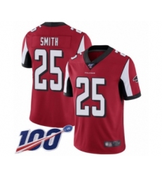 Men's Atlanta Falcons #25 Ito Smith Red Team Color Vapor Untouchable Limited Player 100th Season Football Jersey