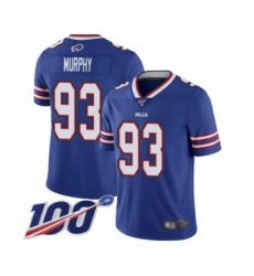 Men's Buffalo Bills #93 Trent Murphy Royal Blue Team Color Vapor Untouchable Limited Player 100th Season Football Jersey