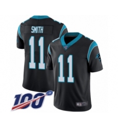 Men's Carolina Panthers #11 Torrey Smith Black Team Color Vapor Untouchable Limited Player 100th Season Football Jersey