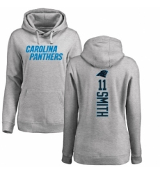 NFL Women's Nike Carolina Panthers #11 Torrey Smith Ash Backer Pullover Hoodie