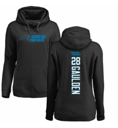 NFL Women's Nike Carolina Panthers #28 Rashaan Gaulden Black Backer Pullover Hoodie