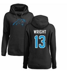 NFL Women's Nike Carolina Panthers #13 Jarius Wright Black Name & Number Logo Pullover Hoodie
