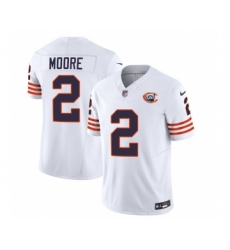 Men's Chicago Bears #2 DJ Moore White 2023 F.U.S.E. Throwback Limited Football Stitched Game Jersey