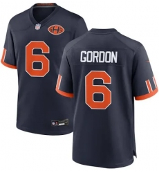 Men's Nike Kyler Gordon Navy #6 Chicago Bears Game Player Jersey