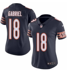 Women's Nike Chicago Bears #18 Taylor Gabriel Navy Blue Team Color Vapor Untouchable Limited Player NFL Jersey