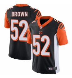 Youth Nike Cincinnati Bengals #52 Preston Brown Black Team Color Vapor Untouchable Limited Player NFL Jersey