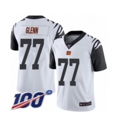 Men's Cincinnati Bengals #77 Cordy Glenn Limited White Rush Vapor Untouchable 100th Season Football Jersey