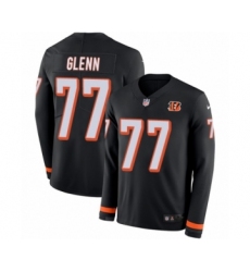 Men's Nike Cincinnati Bengals #77 Cordy Glenn Limited Black Therma Long Sleeve NFL Jersey