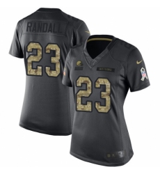 Women's Nike Cleveland Browns #23 Damarious Randall Limited Black 2016 Salute to Service NFL Jersey