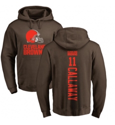 NFL Nike Cleveland Browns #11 Antonio Callaway Brown Backer Pullover Hoodie