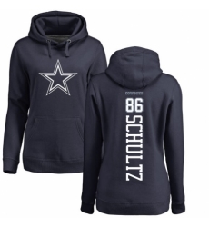 NFL Women's Nike Dallas Cowboys #86 Dalton Schultz Navy Blue Backer Pullover Hoodie