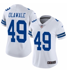 Women's Nike Dallas Cowboys #49 Jamize Olawale White Vapor Untouchable Limited Player NFL Jersey
