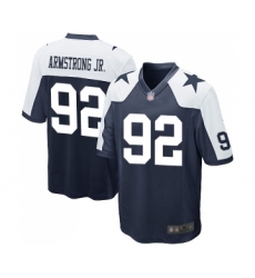 Men's Dallas Cowboys #92 Dorance Armstrong Jr. Game Navy Blue Throwback Alternate Football Jersey