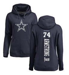 NFL Women's Nike Dallas Cowboys #74 Dorance Armstrong Jr. Navy Blue Backer Pullover Hoodie