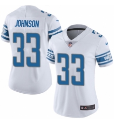 Women's Nike Detroit Lions #33 Kerryon Johnson White Vapor Untouchable Limited Player NFL Jersey