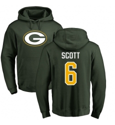 NFL Nike Green Bay Packers #6 JK Scott Green Name & Number Logo Pullover Hoodie