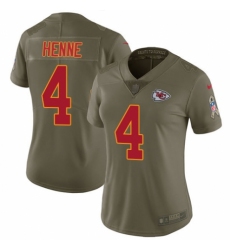 Women's Nike Kansas City Chiefs #4 Chad Henne Limited Olive 2017 Salute to Service NFL Jersey