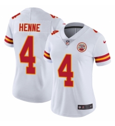 Women's Nike Kansas City Chiefs #4 Chad Henne White Vapor Untouchable Limited Player NFL Jersey
