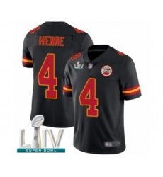 Youth Kansas City Chiefs #4 Chad Henne Limited Black Rush Vapor Untouchable Super Bowl LIV Bound Football Jersey