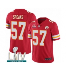 Men's Kansas City Chiefs #57 Breeland Speaks Red Team Color Vapor Untouchable Limited Player Super Bowl LIV Bound Football Jersey