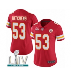 Women's Kansas City Chiefs #53 Anthony Hitchens Red Team Color Vapor Untouchable Limited Player Super Bowl LIV Bound Football Jersey