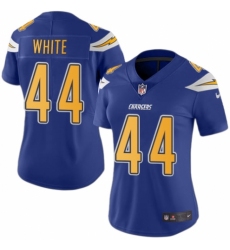Women's Nike Los Angeles Chargers #44 Kyzir White Limited Electric Blue Rush Vapor Untouchable NFL Jersey