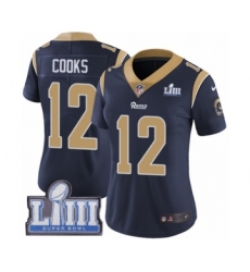 Women's Nike Los Angeles Rams #12 Brandin Cooks Navy Blue Team Color Vapor Untouchable Limited Player Super Bowl LIII Bound NFL Jersey