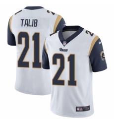 Men's Nike Los Angeles Rams #21 Aqib Talib White Vapor Untouchable Limited Player NFL Jersey